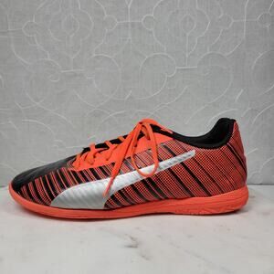 Puma One 5.4 IT Indoor Soccer Shoes Mens 7.5 Orange Black Football Trainer